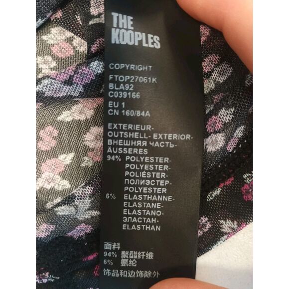 The Kooples Technical Fleece Size 1, Small NWT Black/Pink - Picture 3 of 4